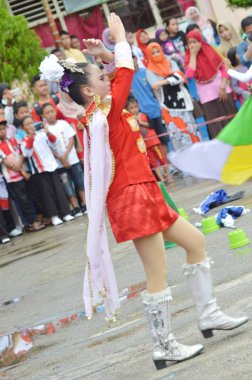 Tarakan, Endonezya. 22 Ocak 2017 Don Bosco School Tarakan, Endonezya 'da bando yarışması