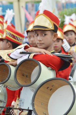 Tarakan, Endonezya. 22 Ocak 2017 Don Bosco School Tarakan, Endonezya 'da bando yarışması