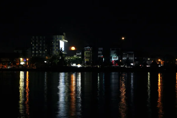 Makassar Indonesia 11Th November 2011 Losari Beach Makassar Indonesia Panorama — ストック写真