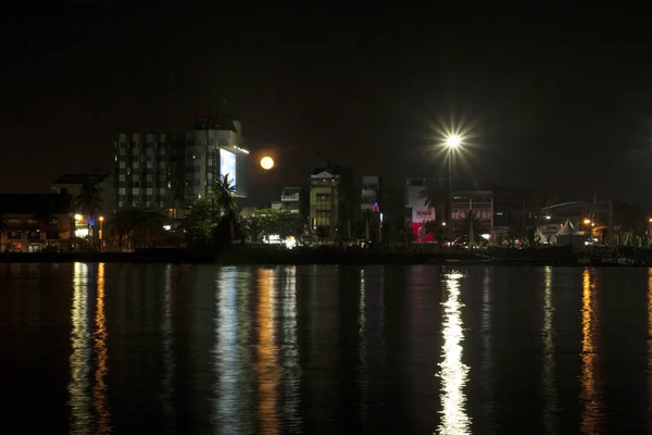 Makassar Indonesia 11Th November 2011 Losari Beach Makassar Indonesia Panorama — ストック写真