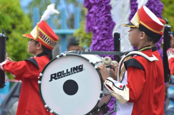 Tarakan Indonesia 22Th January 2017 Marching Band Competition Don Bosco — 图库照片