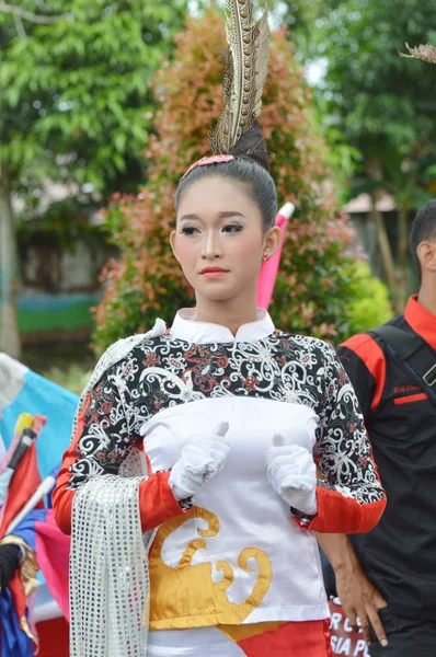 Tarakan Indonesien Januari 2017 Marscherar Bandtävling Don Bosco School Tarakan — Stockfoto