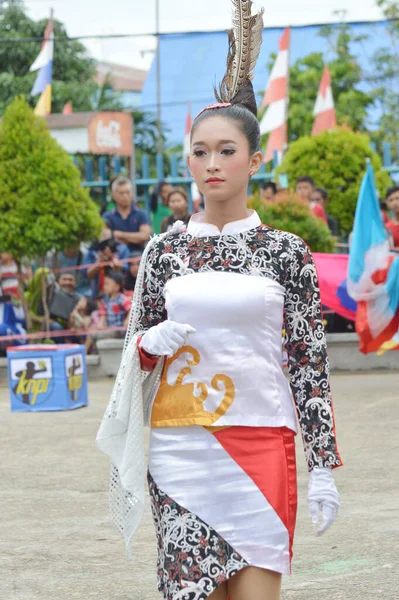 Tarakan Indonesia Gennaio 2017 Marching Band Competition Alla Scuola Don — Foto Stock