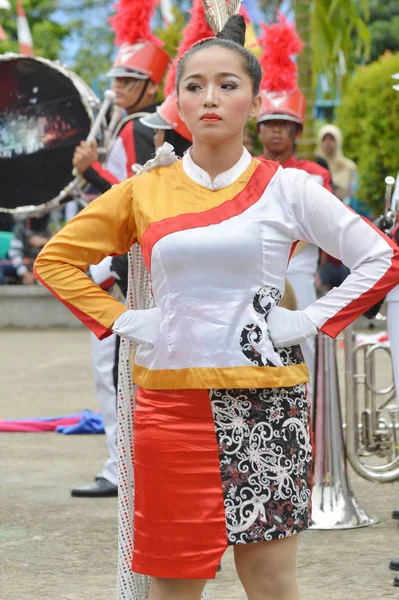 Tarakan Indonesië Januari 2017 Marching Band Competitie Don Bosco School — Stockfoto