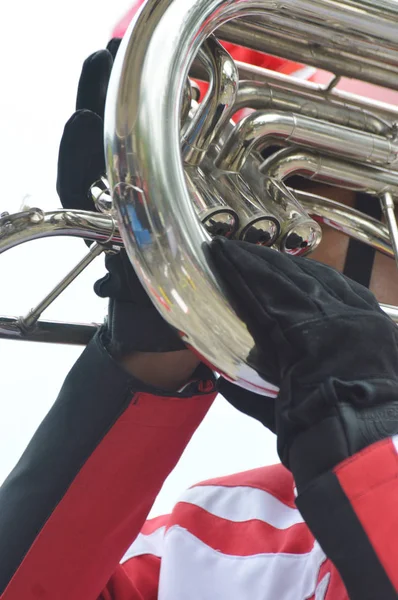 Tarakan Indonesien Januar 2017 Marching Band Contest Der Don Bosco — Stockfoto