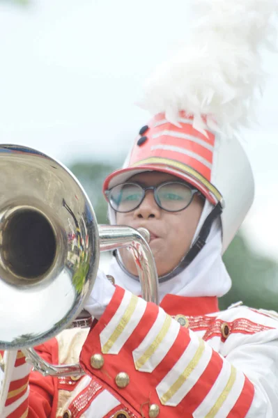 Tarakan Indonesien Januar 2017 Marching Band Contest Der Don Bosco — Stockfoto