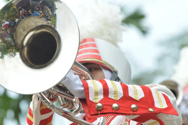 Tarakan Indonesien Januar 2017 Marching Band Contest Der Don Bosco — Stockfoto