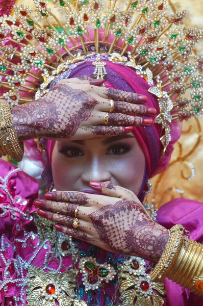 Tarakan Indonesia Gennaio 2017 Portarit Beautiful Traditional Bugisnese Indonesian Wedding — Foto Stock