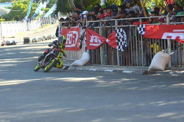 Tarakan Indonésie Mai 2017 Championnat National Motoprix Sur Circuit Non — Photo