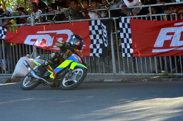 Tarakan Indonésia Maio 2017 Motoprix Campeonato Nacional Aveia Circuito Não — Fotografia de Stock