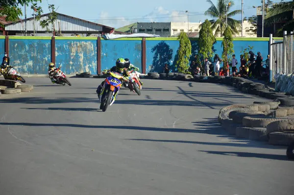 Tarakan Indonésia Maio 2017 Motoprix Campeonato Nacional Aveia Circuito Não — Fotografia de Stock