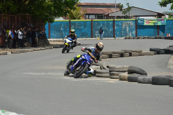 Tarakan Indonesie Května2017 Motoprix Národní Šampionát Ovesné Vločky Nestálý Okruh — Stock fotografie