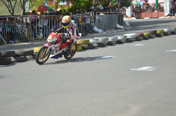 Tarakan Indonesie Května2017 Motoprix Národní Šampionát Ovesné Vločky Nestálý Okruh — Stock fotografie