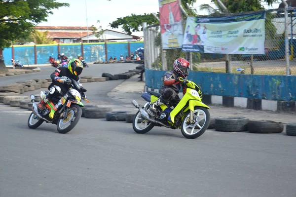 Tarakan Indonésia Maio 2017 Motoprix Campeonato Nacional Aveia Circuito Não — Fotografia de Stock