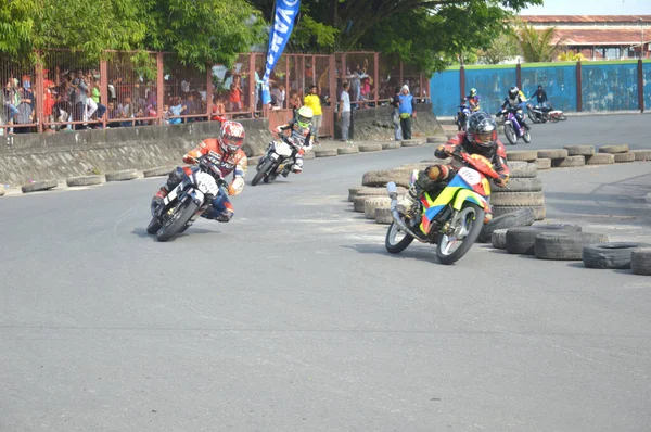 Tarakan Indonésia Maio 2017 Motoprix Campeonato Nacional Aveia Circuito Não — Fotografia de Stock