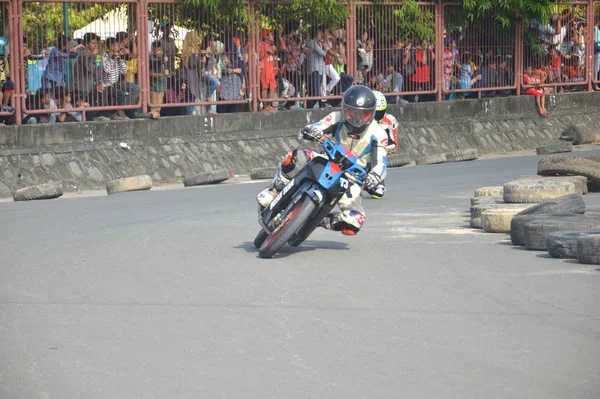 Tarakan Indonésia Maio 2017 Motoprix Campeonato Nacional Aveia Circuito Não — Fotografia de Stock