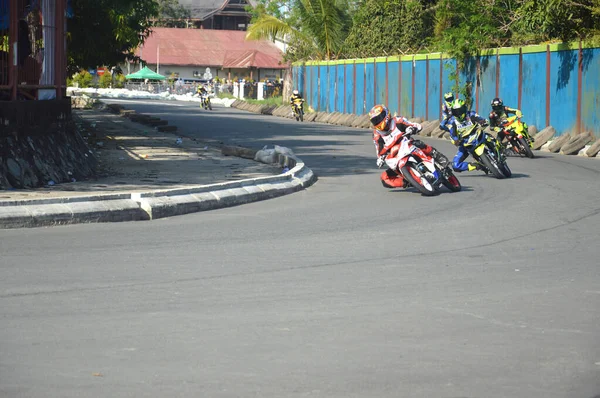 Tarakan Indonezja Maja 2017 Mistrzostwa Kraju Motoprix Oin Niestałego Obwodu — Zdjęcie stockowe