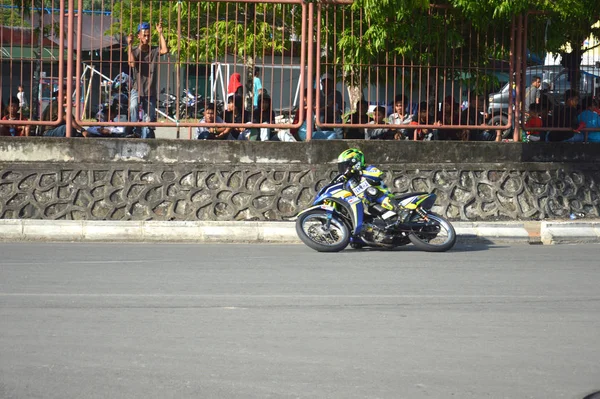 Tarakan Indonésia Maio 2017 Motoprix Campeonato Nacional Aveia Circuito Não — Fotografia de Stock