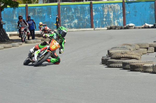 Tarakan Indonésia Maio 2017 Motoprix Campeonato Nacional Aveia Circuito Não — Fotografia de Stock