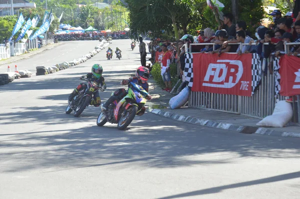 Tarakan Indonésie Mai 2017 Championnat National Motoprix Sur Circuit Non — Photo