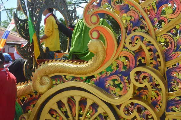 Tarakan Indonesie Srpna 2019 Dekorativní Čtyřkolová Vozidla Karnevalových Pochodech Oslavující — Stock fotografie