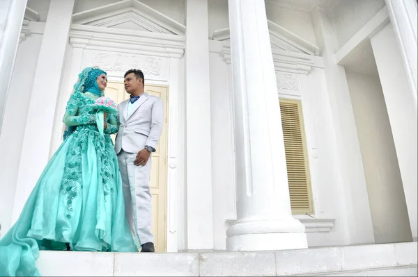 Tarakan Indonesia Febbraio 2017 Sessione Fotografica Pre Matrimonio Coppie Sposi — Foto Stock