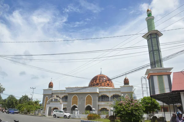 Nunukan Indonesien Juli 2018 Stora Moskén Mujahidin Nunukan Indonesien — Stockfoto