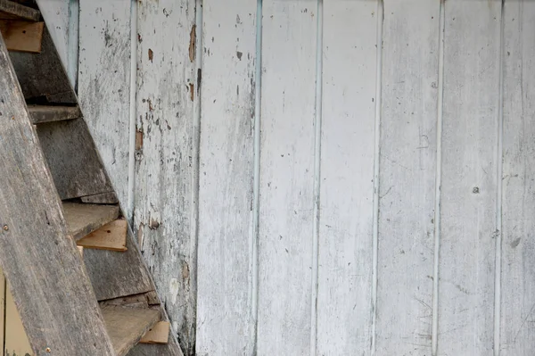 Holztreppe Auf Traditionellem Haus — Stockfoto