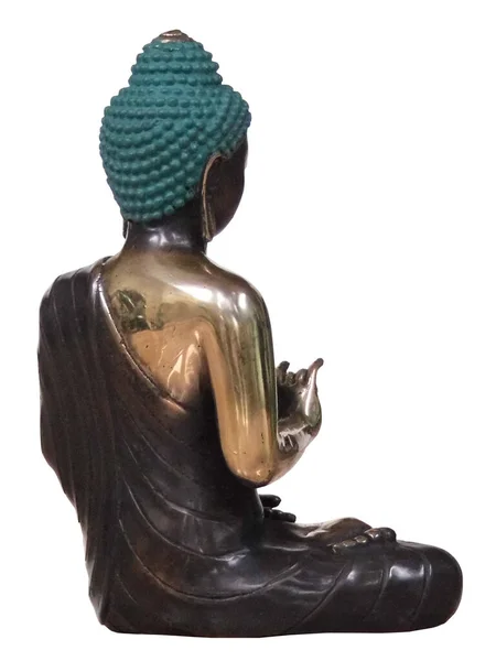 Buddha Staty Den Vita Bakgrunden Företrädare För Herren Buddha — Stockfoto