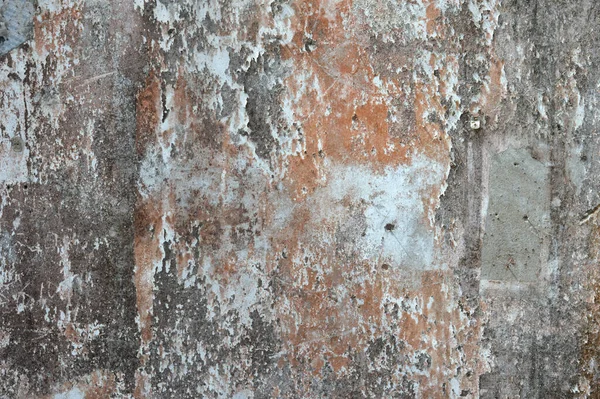 Szczegółowa Faktura Starej Ścianie Cementowej Farbą Obierającą — Zdjęcie stockowe