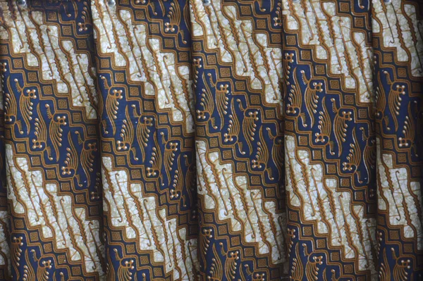 Detalhe Sem Costura Padrão Batik Design Indonésia — Fotografia de Stock
