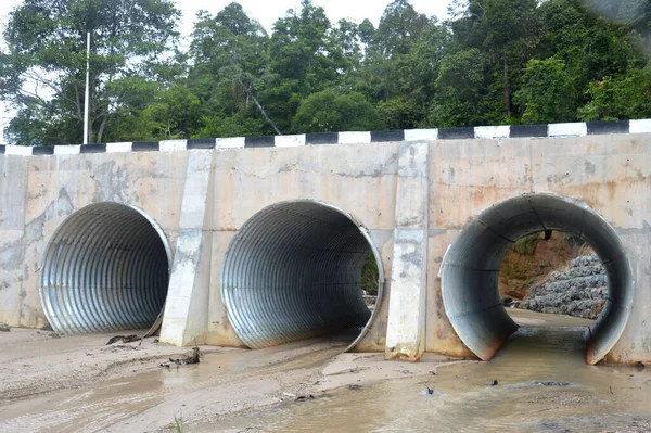 Flodtunnel Bron Som Förbinder Vägen — Stockfoto