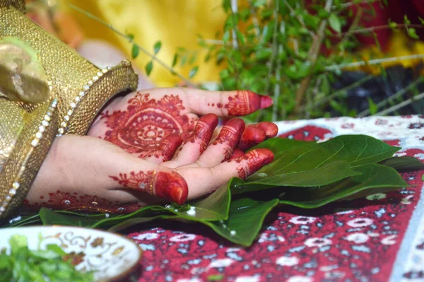 Mappacci Hagyományos Esküvői Szertartás Bugisnese Indonézia Házasság Előtt — Stock Fotó