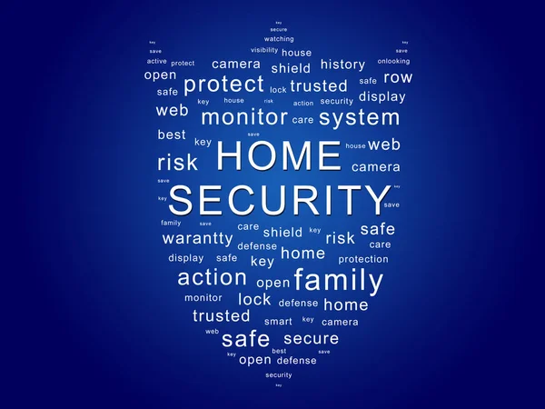 Home Security Concept Cloud Security Tags — Stock Photo, Image