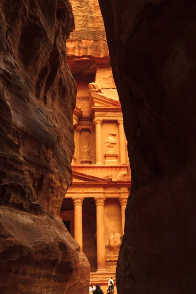 Den Treasure Al-Khazneh i Petra — Stockfoto