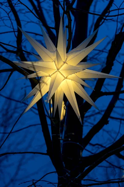 Christmas decoration of the street in the city — Stock Photo, Image