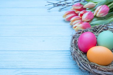 Lale ve willow ile Paskalya yortusu yumurta