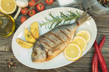 Plaka üzerinde ızgara Eşkine