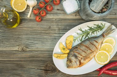 Plaka üzerinde ızgara Eşkine