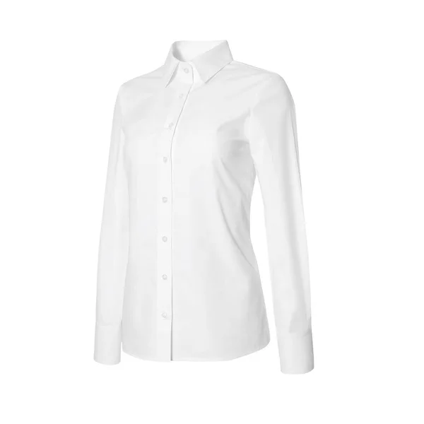 Белая Женская Рубашка Белом Фоне — стоковое фото