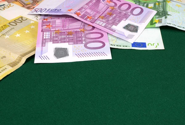 Ігрові Карти Євро Банкнот Азартних Ігор — стокове фото
