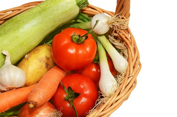 Verduras Frescas Sobre Fondo Blanco — Foto de Stock