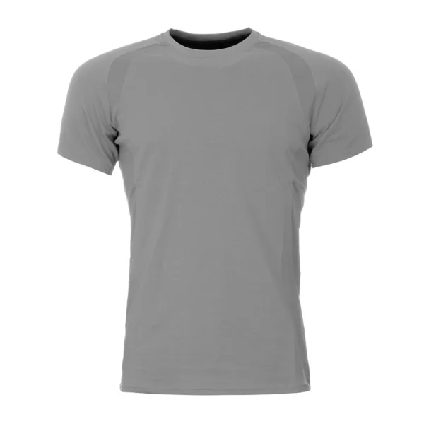 Camisa Dos Homens Cinza Isolado Fundo Branco — Fotografia de Stock