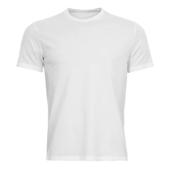 Camiseta Blanca Para Hombre Aislada Sobre Fondo Blanco —  Fotos de Stock