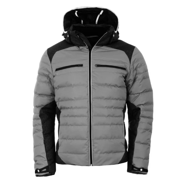 Gray Winter Jacket Isolated White Background — Stock Photo, Image