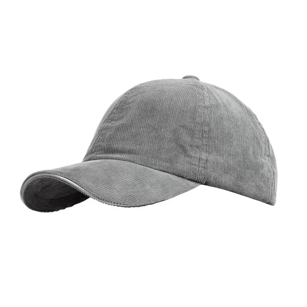 Graue Mütze Isoliert Auf Weißem Hintergrund — Stockfoto
