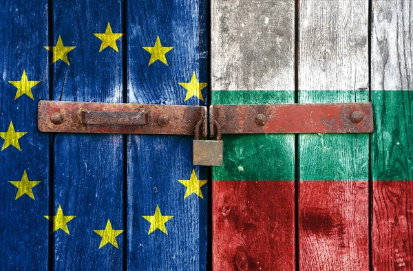 Hungary Flag Background Old Locked Doors Royalty Free Stock Images