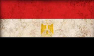 Grunge arkaplanda Mısır bayrağı