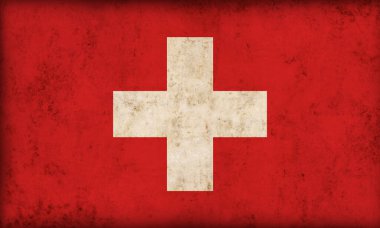 Grunge arkaplanda İsviçre bayrağı