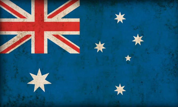 Australisk Flagga Grunge Bakgrund — Stockfoto